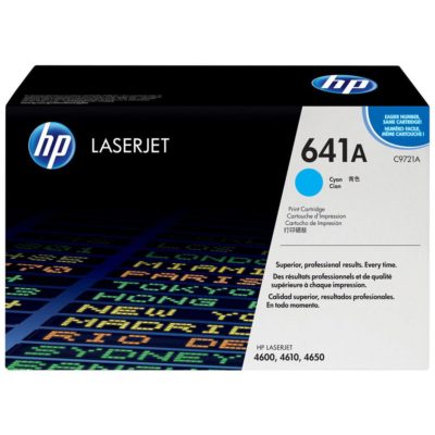 Hp 641A Toner, Cyan Single Pack, C9721A Hp 641A Toner, Cyan Single Pack, C9721A